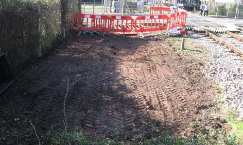 Levelled site 12m from Highway - Seaward Way Level Crossing West Somerset Railway REB